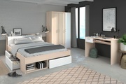 PARISOT, Parisot Jugendzimmer-Set »Most«, (Set, 3 tlg., Bett mit Schubkästen, Kleiderschrank und Schreibtisch)