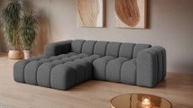GOODproduct Ecksofa »KALLIE Design-Sofa mit Wellenunterfederung, Bubble-Optik, 248/186/72cm« moderne Steppung, hoher Sitzkomfort und modernes Design