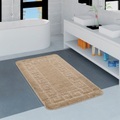 Paco Home Badematte »Riga 186«, Höhe 16 mm, rutschhemmend beschichtet, fussbodenheizungsgeeignet, Badteppich, Uni Farben, mit Bordüre, waschbar, rechteckig & rund erhältlich