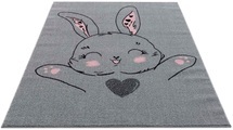 Carpet City Kinderteppich »Savanna 9379«, rechteckig, 11 mm Höhe, Hasen Motiv, Kurzflor, Kinderzimmer