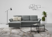 INOSIGN Ecksofa »Palm Beach«, Federkern, mit Sitztiefenverstellung, wahlweise mit Bettfunktion, Bettkasten und Armteilverstellung