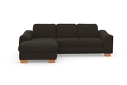 sit&more Ecksofa »Durness«, mit Federkern und hochwertigen Massivholzfüssen, wahlweise mit Kopfteilverstellung, Bettfunktion und Bettkasten oder mit Bettfunktion und Bettkasten