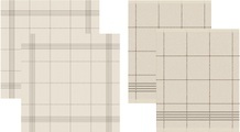 DDDDD, DDDDD Geschirrtuch »Morvan«, (Set, 4 tlg., Combi-Set: bestehend aus 2x Küchentuch + 2x Geschirrtuch)