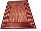 morgenland Wollteppich »Afghan Teppich handgeknüpft rot«, rechteckig, 7 mm Höhe