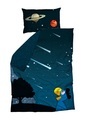 undefined, Bettwäsche mit Globi im Weltall, blau, 65x100 cm / 160x210 cm