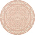 White Label - Design-Velourteppich - 140 cm - Rosa