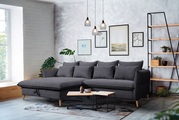 exxpo - sofa fashion Ecksofa »WALPY«, L-Form, wahlweise mit Bettfunktion und Bettkasten, in Cord