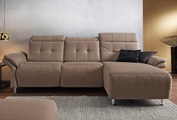 Places of Style Ecksofa »Manhattan«, 2 Sitze mit elektrischer Relaxfunktion, verstellbare Armlehnen