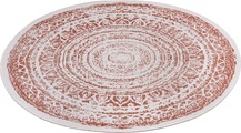 freundin Home Collection Teppich »Rosica«, rund, 5 mm Höhe, In-und Outdoor geeignet, Mandala, Wohnzimmer, Balkon, Terrasse, Garten, Pflegeleicht, Flachgewebe, Wendbar