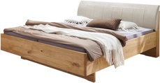 WIEMANN Holzbett »Cardiff, Bettgestell, Bettrahmen, teilmassiv, mit Polsterkopfteil« Belastbarkeit 110/220 Kg, 4-fache höhenverstellbar, MADE IN GERMANY, Fussteil aus Massivholz, verschiedene Grössen