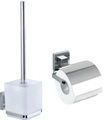WENKO Badaccessoires-Sets »Vacuum-Loc Quadro«, WC-Garnitur,Toilettenpapierhalter