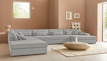 LeGer Home by Lena Gercke Wohnlandschaft »Joreen«, 6 Teile, zusammengesetzt aus Modulen, in vielen Bezugsqualitäten und Farben, fester Sitzkomfort