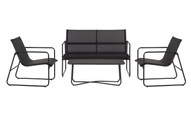 Schou Gartenlounge Theodor 4 teilig Schwarz