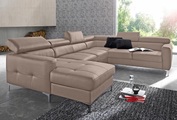 Cotta, COTTA Polstergarnitur, (Set), Set: bestehend aus Wohnlandschaft und Hocker, Sofa wahlweise mit Bettfunktion