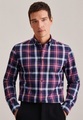 seidensticker Flanellhemd »Shaped«, Shaped Langarm Button-Down-Kragen Karo