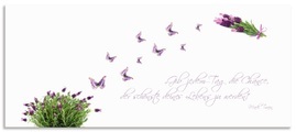 Artland Küchenrückwand »Lila Schmetterlinge an Lavendel«