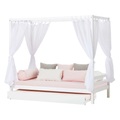 Hoppekids Himmelbett »ECO Dream Kinder/ Prinzessinnenbett 90x200cm, H= 182 cm, Kiefer massiv«, wahlweise mit Gästebett oder Schubkästen