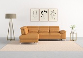 sit&more Ecksofa »Cabrio«, mit Sitztiefenverstellung und Federkern, 3 Nierenkissen