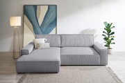 Home affaire Ecksofa »NEU: SHERWOOD XXL 284, Big-Sofa L-Form, tiefe Sitzfläche 95 cm, Cord«, Recamiere rechts/links, als Schlafsofa stellbar, Cord u. Leinenoptik