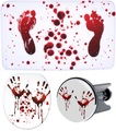 Sanilo Badaccessoires-Sets »Blood«, (Komplett-Set, 3 tlg.), bestehend aus WC-Sitz, Badteppich und Waschbeckenstöpsel