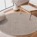 Carpet City Teppich »Fancy«, rund, 12 mm Höhe, Kurzflor, Einfarbig, 3D-Optik, Wohnzimmer