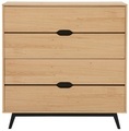 Home affaire Kommode »Flow«, moderne Schubkastenkommode ohne Griffe, schöne Holzoptik, Höhe 112 cm