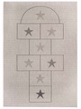 Primaflor-Ideen in Textil, Primaflor-Ideen in Textil Kinderteppich »CABANE - Hüpfkasten«, rechteckig, 3 mm Höhe, Flachgewebe, Spiel-Teppich Hüpfkästchen 