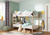 Lüttenhütt Etagenbett »Janne«, aus schönem massivem Kiefernholz, Etagenbett, inklusive praktischer massiver Holzleiter, in verschiedenen Farbvarianten erhältlich, Liegefläche 90x200 cm