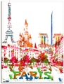 Artland Wandbild »Paris Grafik«, Paris, (1 St.), in vielen Grössen & Produktarten - Alubild / Outdoorbild für den Aussenbereich, Leinwandbild, Poster, Wandaufkleber / Wandtattoo auch für Badezimmer geeignet
