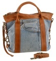 A.S.98 Handtasche, mit Details aus Leder