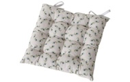 XXXLutz, XXXLutz Sitzkissen 40/40 cm , 2020722 , Beige , Textil , Floral , 40 cm , mittels Bändern zu befestigen , 0048857058
