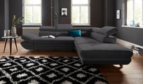 COTTA Ecksofa, inklusive Kopf- und Armteilverstellung, wahlweise mit Bettfunktion