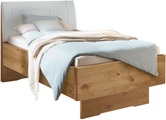 WIEMANN Holzbett »Cardiff, Bettgestell, Bettrahmen, teilmassiv, mit Polsterkopfteil« Belastbarkeit 110/220 Kg, 4-fache höhenverstellbar, MADE IN GERMANY, Fussteil aus Massivholz, verschiedene Grössen