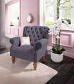 Home affaire Sessel »Lord«, mit echter Chesterfield-Knopfheftung und Ziernägeln
