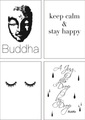 Artland Poster »Buddha Ruhe Wimpern Tropfen«