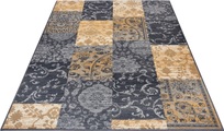 HANSE Home Teppich »Bloques«, rechteckig, 9 mm Höhe, Weicher Flor, Patchwork Design, ringsum gekettelt, strapazierfähig, pflegeleicht, Wohnzimmer, Schlafzimmer, Büro, aus der EU
