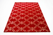 morgenland Wollteppich »Designer Teppich handgetuftet rot«, rechteckig, 18 mm Höhe