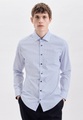 Business Hemd Slim Fit Langarm Karo Herren Hellblau 38