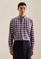 seidensticker Flanellhemd »Regular«, Regular Langarm Button-Down-Kragen Karo