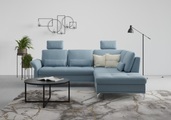 INOSIGN Ecksofa »Palm Beach«, Federkern, mit Sitztiefenverstellung, wahlweise mit Bettfunktion, Bettkasten und Armteilverstellung