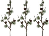 Creativ green Winterliche Kunstpflanze »Weihnachtsdeko«, (3 St.), Zweig mit Zapfen und Flechten, 3er-set