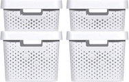 Curver Infinity Aufbewahrungsboxen 4 Stk. mit Deckel 11+17 L Weiß