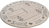Wollteppich, »Royal Berber«, THEKO, rund, Höhe 18 mm, handgetuftet