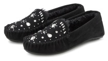 Vivance Hausschuh, Pantolette, Pantoffel, Ballerina mit Schmucksteinchen VEGAN