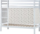 Hoppekids Etagenbett, Liegefläche 70x160 cm, Kiefer weiss lackiert,mit Textilset und wahlweise mit Matratze