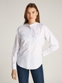 Tommy Hilfiger, Tommy Hilfiger Shirtbluse »COLLARLESS POPLIN REGULAR SHIRT«, mit Tommy Hilfiger Flagge
