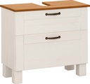 HOME AFFAIRE, Home affaire Waschbeckenunterschrank »Rodby«, FSC®-zertifiziertes Massivholz, mit Griffen aus Metall, Breite 60 cm, Höhe 55 cm