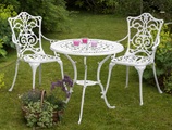 MERXX Gartenmöbelset »Lugano«, 3tlg., 2 Stühle, Tisch Ø 70, Aluminium