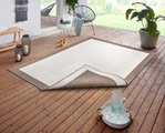 NORTHRUGS Teppich »Panama«, rechteckig, 5 mm Höhe, In-und Outdoor geeignet, Wohnzimmer, Balkon, Terrasse, Garten, Robust, Pflegeleicht, Flachgewebe, Wendbar