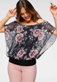 Melrose Shirtbluse, mit bedrucktem Chiffon - NEUE KOLLEKTION